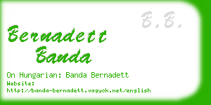 bernadett banda business card